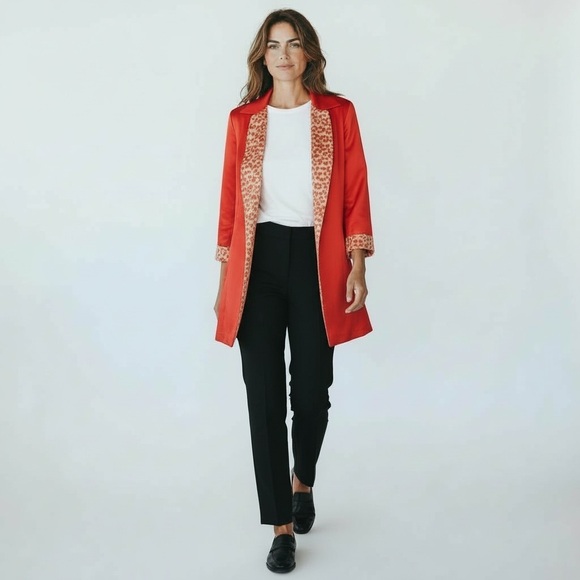 VTG.NWT ~ DENNIS BASSO Chic Satin Long Jacket Topper size XS-SM - Picture 11 of 15